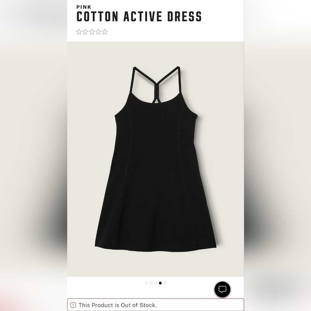 PINK Victoria's Secret Black Cotton Active Dress - Picture 4 of 7